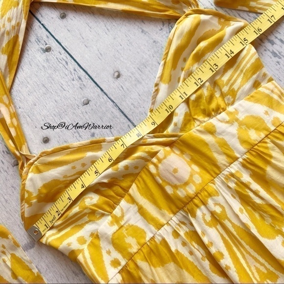 J.Crew maize ikat halter cotton/silk maxi dress *shop@iamwarrior - Picture 6 of 10
